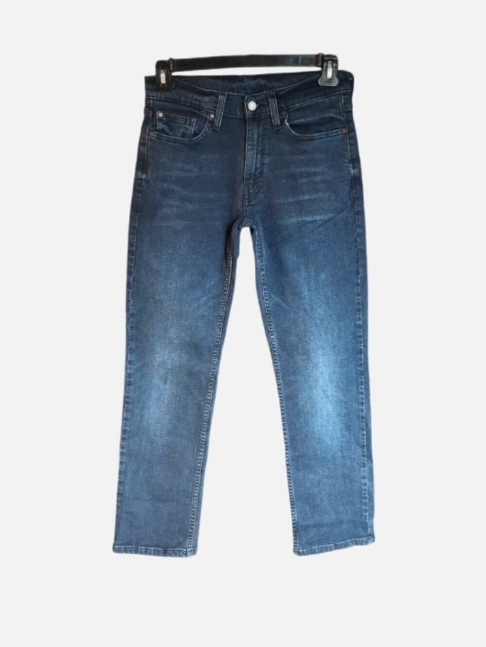 Levi Straus 514 Jeans Mens Tag Size 30x30 Fits 30x29 Black Tab Dark Wash stretch
